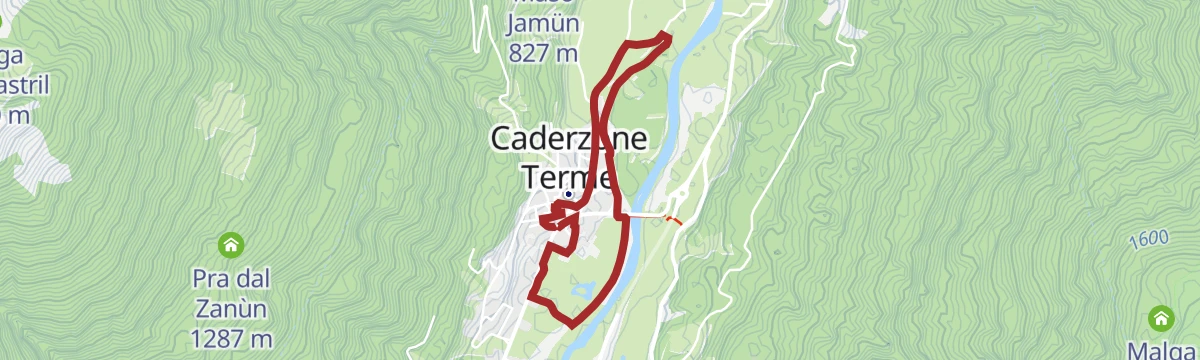 Route map: Caderzone Terme - Old Town and Maso Curio